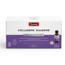 Swisse Beauty - Collagene Diamond Integratore di Collagene Acido Ialuronico Vitamine e Minerali, 10 Flaconcini