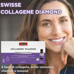 Swisse Beauty - Collagene Diamond Integratore di Collagene Acido Ialuronico Vitamine e Minerali, 10 Flaconcini