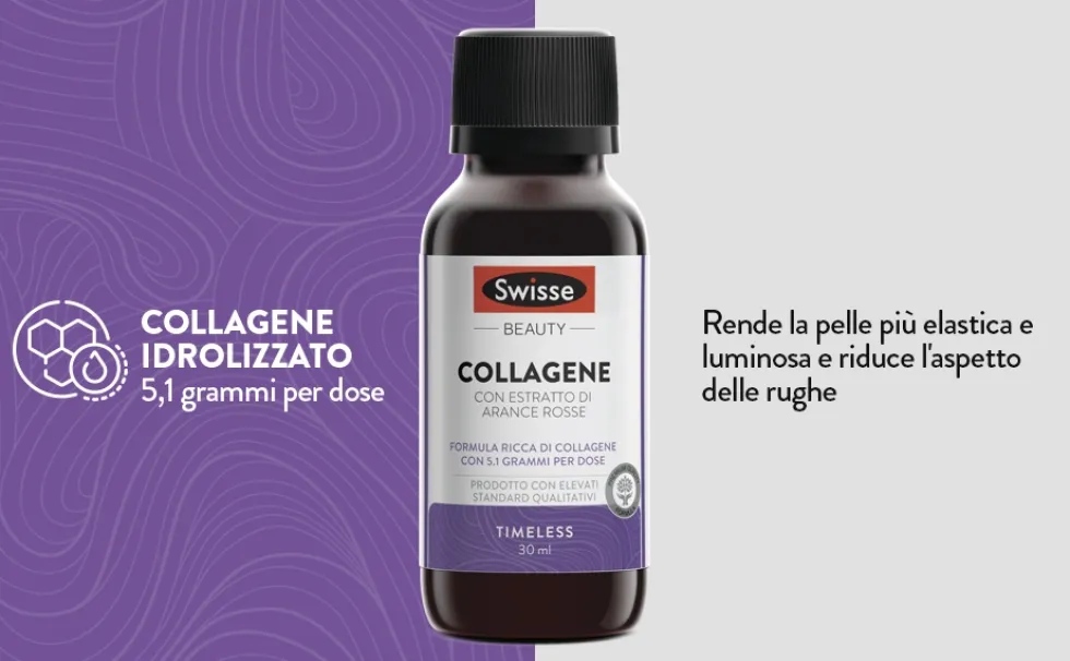 Swisse Beauty Collagene - Integratore per l'elasticità della pelle, 7 flaconcini da 30 ml