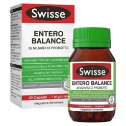 Swisse Entero Balance - Integratore probiotico per l'equilibrio della flora intestinale, 20 capsule