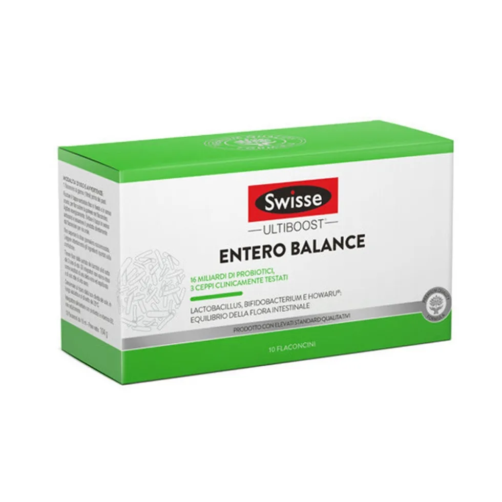 Swisse Entero Balance Liquido Integratore Alimentare, 10 Flaconcini