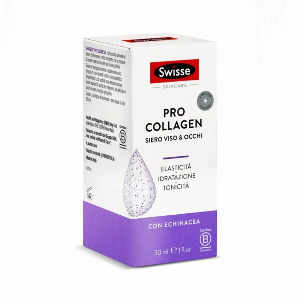 Swisse Pro Collagen - Siero viso e occhi per l'elasticità e l'idratazione della pelle, 30 ml