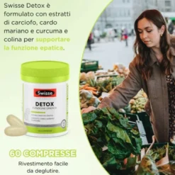 Swisse Ultiboost Detox Funzione Epatica - Integratore per la depurazione del fegato, 60 compresse