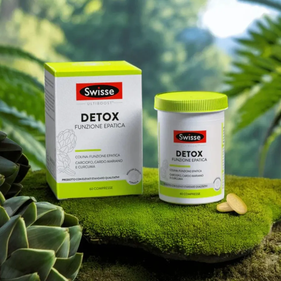 Swisse Ultiboost Detox Funzione Epatica - Integratore per la depurazione del fegato, 60 compresse
