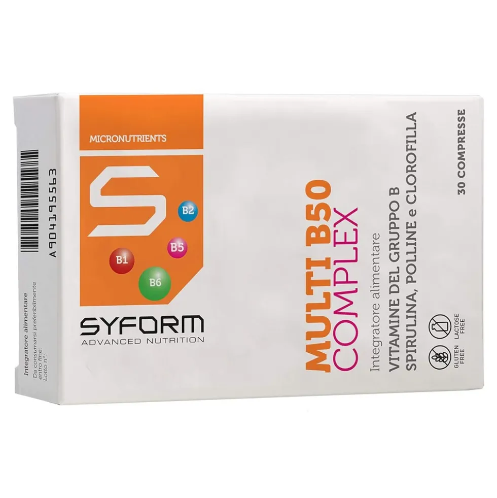 Syform Multi B50 Complex Integratore Alimentare, 30 Compresse da 1200mg