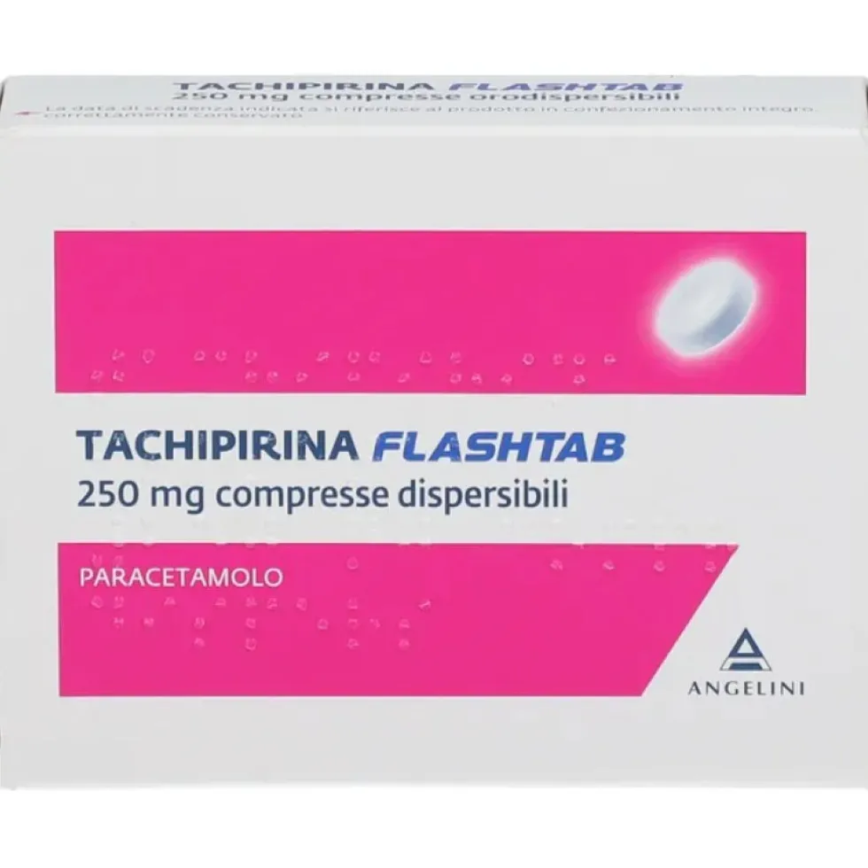 Tachipirina Flashtab compresse 250 mg - Antipiretico per la febbre e il dolore, 12 compresse