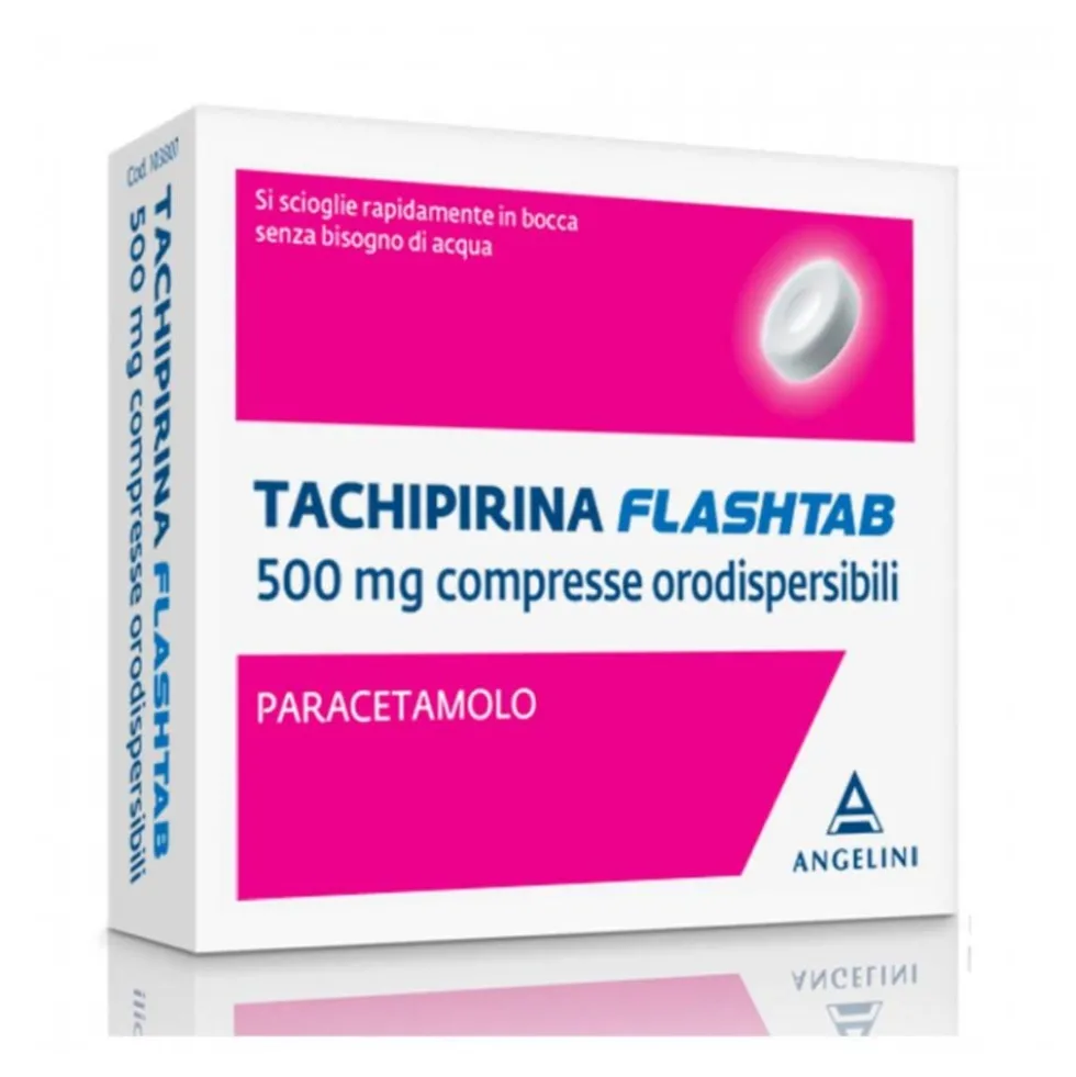 Tachipirina Flashtab compresse 500 mg - Antipiretico orodispersibile per dolore e febbre, 16 compresse