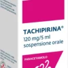 Tachipirina 120mg/5ml Sospensione Orale di Paracetamolo Antipiretico e Analgesico, 120ml