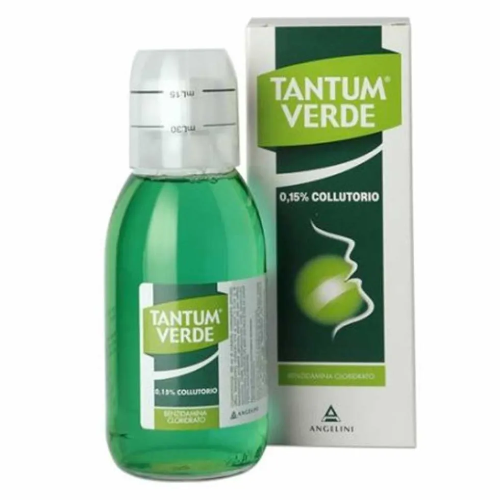 Tantum Verde Collutorio 0,15% Benzidamina Cloridrato Trattamento di Stati Infiammatori del Cavo Orofaringeo, 120ml