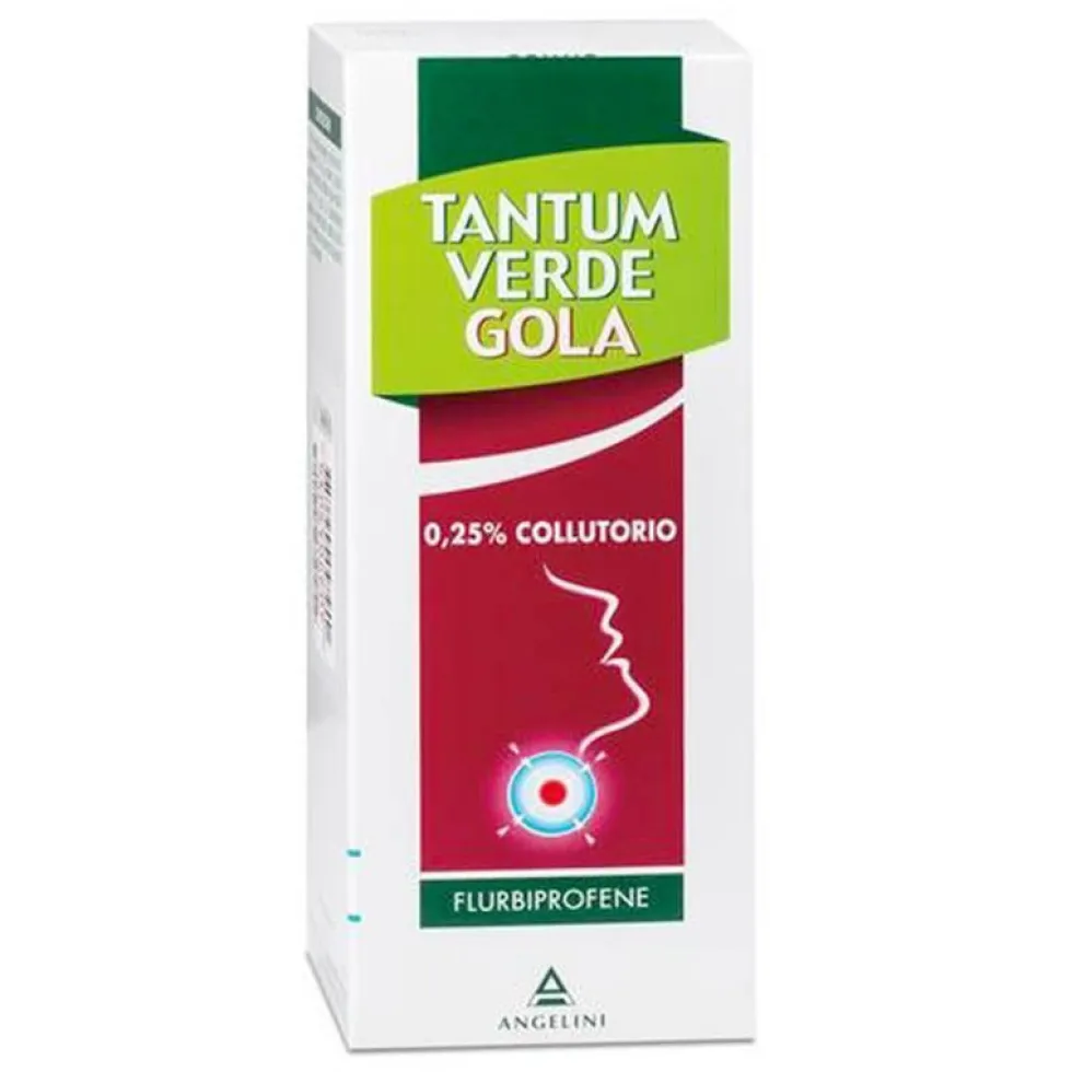 Tantum Verde Gola Collutorio 0,25% Flurbiprofene Trattamento di Stati Infiammatori del Cavo Orofaringeo, 160ml