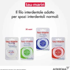 Tau-marin Tau Classic - Filo interdentale non cerato per la rimozione della placca, 50 m