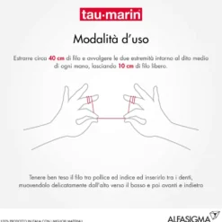 Tau-Marin Tau Classic - Filo interdentale cerato per rimuovere la placca, rocchetto da 50 m