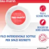Tau-marin Tau Slim - Filo interdentale ultrapiatto per la pulizia degli spazi ristretti, 25 m