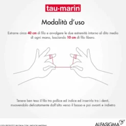 Tau-marin Tau Slim - Filo interdentale ultrapiatto per la pulizia degli spazi ristretti, 25 m