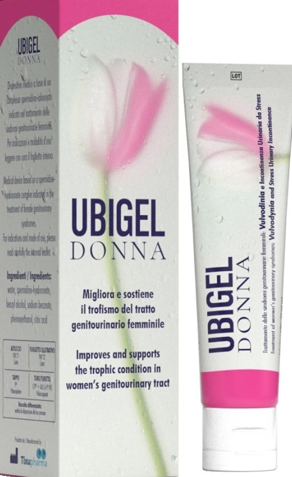 Techdow Pharma Ubigel Donna - Gel intimo idratante per la secchezza vaginale, 50 ml