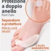 Tecniwork Divaricatore Alluce Doppio - Protezione in gel contro lo sfregamento tra le dita, 1 pezzo