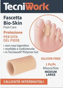 Tecniwork Fascetta Bioskin - Protezione tubolare emolliente per le dita dei piedi, 1 pezzo M-L
