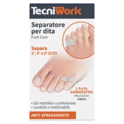 Tecniwork Separatore per dita 3° 4° 5° dito in gel misura unica, 1 pezzo