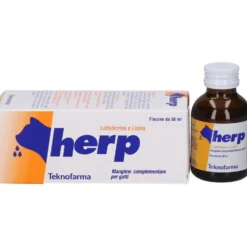 Teknofarma Herp - mangime complementare per gatti con infezione da Calici Virus ed Herpes Virus, 50ml