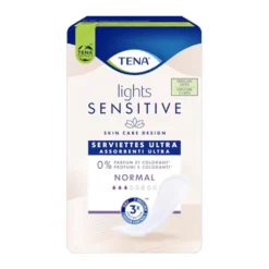 Tena Lights Sensitive Normal - Assorbenti ultra per perdite urinarie e pelle sensibile, 16 pezzi