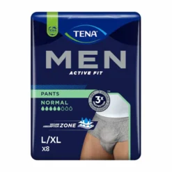 Tena Men Active Fit Pants Normal - Mutandine assorbenti per l'incontinenza maschile L/XL, 8 pezzi