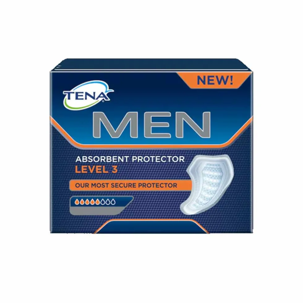 Tena Men Livello 3 - Assorbenti maschili per perdite urinarie pesanti, 8 pezzi
