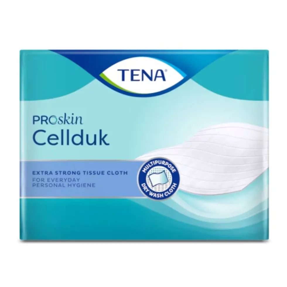 Tena ProSkin Cellduk Salvietta Monouso Asciutta per Igiene Misura 25 x 33 cm, 200 Pezzi
