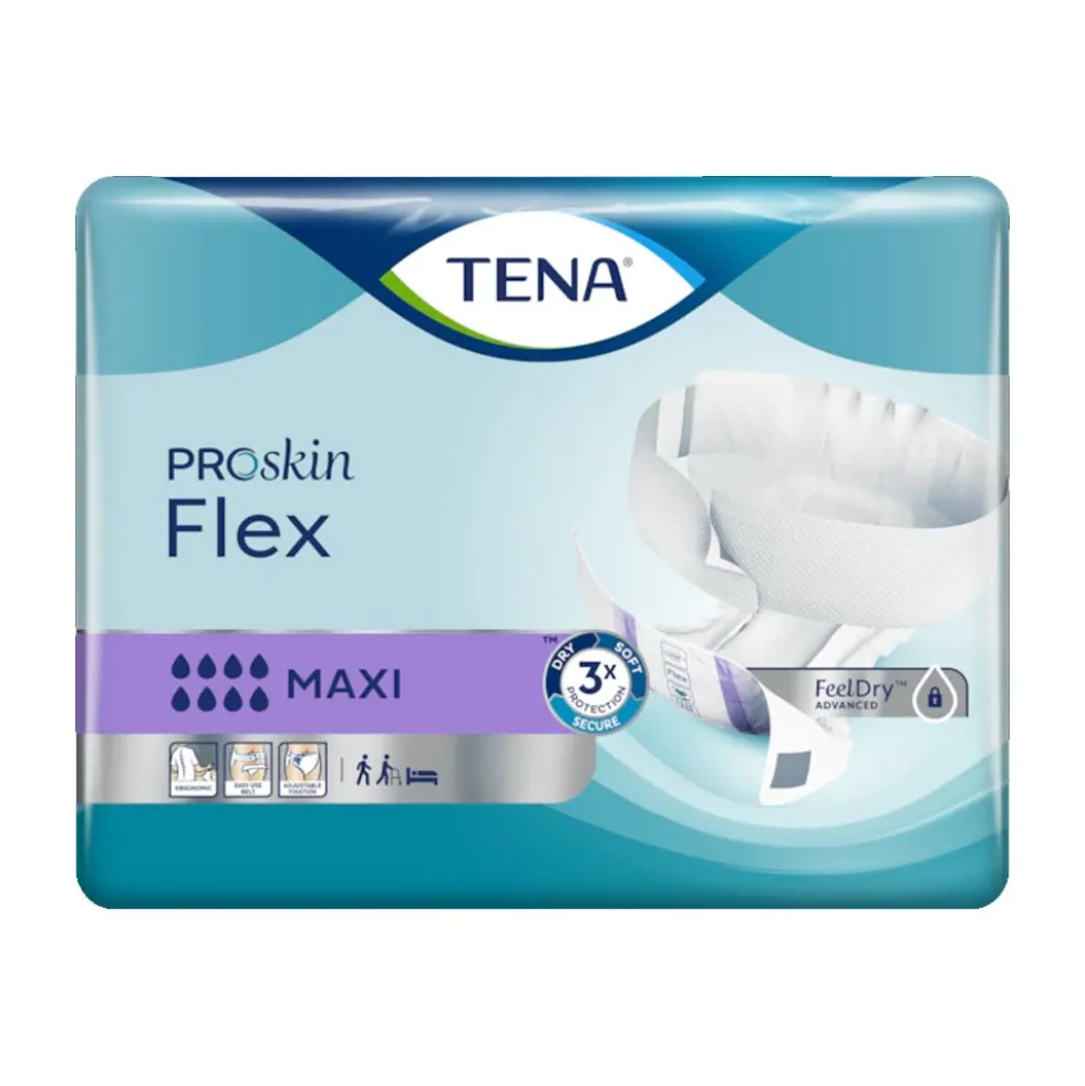 Tena ProSkin - Flex Maxi Pannolini a Cintura per Incontinenza XL, 21 Pezzi