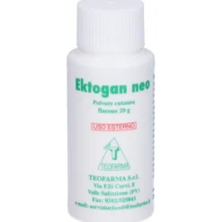 Teofarma Ektogan neo polvere - Polvere dermoprotettiva antimicrobica per la pelle irritata, 20 g