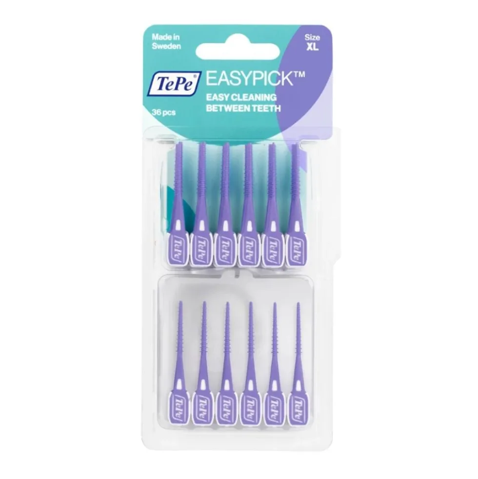 Tepe Easypick XL Stick Dentale colore Viola, 36 stick