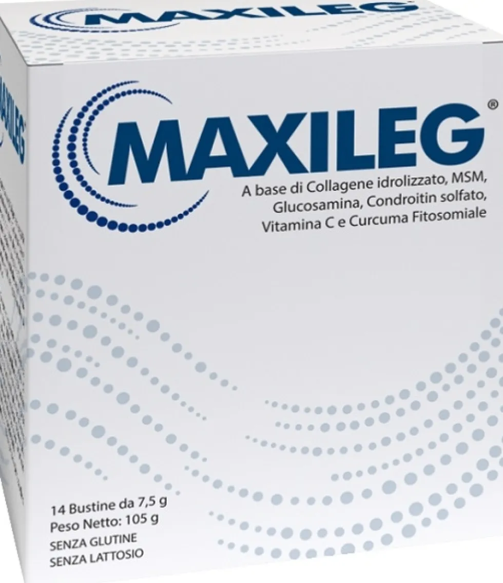 Terbiol Farmaceutici Maxileg - Integratore per articolazioni e regolarità intestinale, 14 bustine