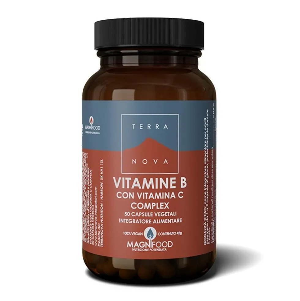 Terranova Complesso di Vitamine B con Vitamina C, 50 Capsule