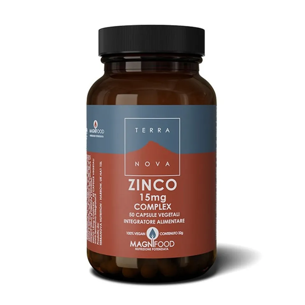 Terranova Minerali - Complesso di Zinco 15mg Integratore, 50 Capsule