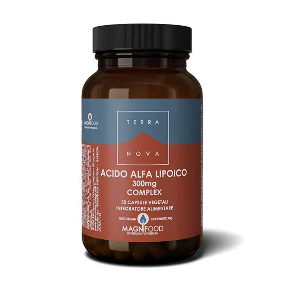 Terranova Supporti Specifici - Acido Alfa Lipoico 300mg Complex, 50 Capsule