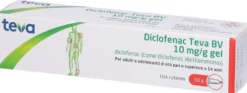 Teva Diclofenac 10 mg/g Gel antidolorifico per dolori muscolari e articolari, 60g