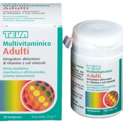 Teva Multivitaminico Adulti - Integratore vitamine e sali minerali, 30 compresse