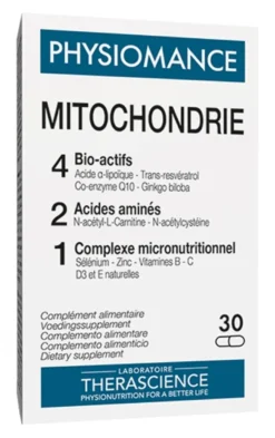 Therascience Physiomance Mitochondrie - Integratore per concentrazione e la stanchezza, 30 capsule
