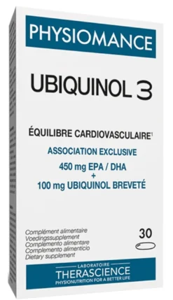 Therascience Physiomance Ubiquinol 3 - Integratore ubiquinol 3 30 perle per il cuore, 47,6 g