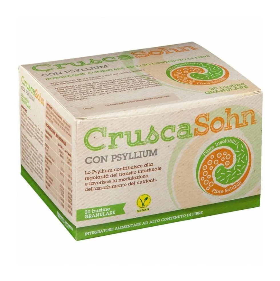 Thesi Crusca Sohn con Psyllium Integratore Alto Contenuto di Fibre, 20 Bustine