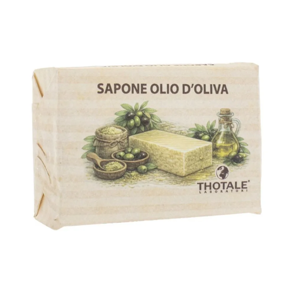Thotale Saponetta all'olio d'oliva detergente per corpo e mani, 100 g