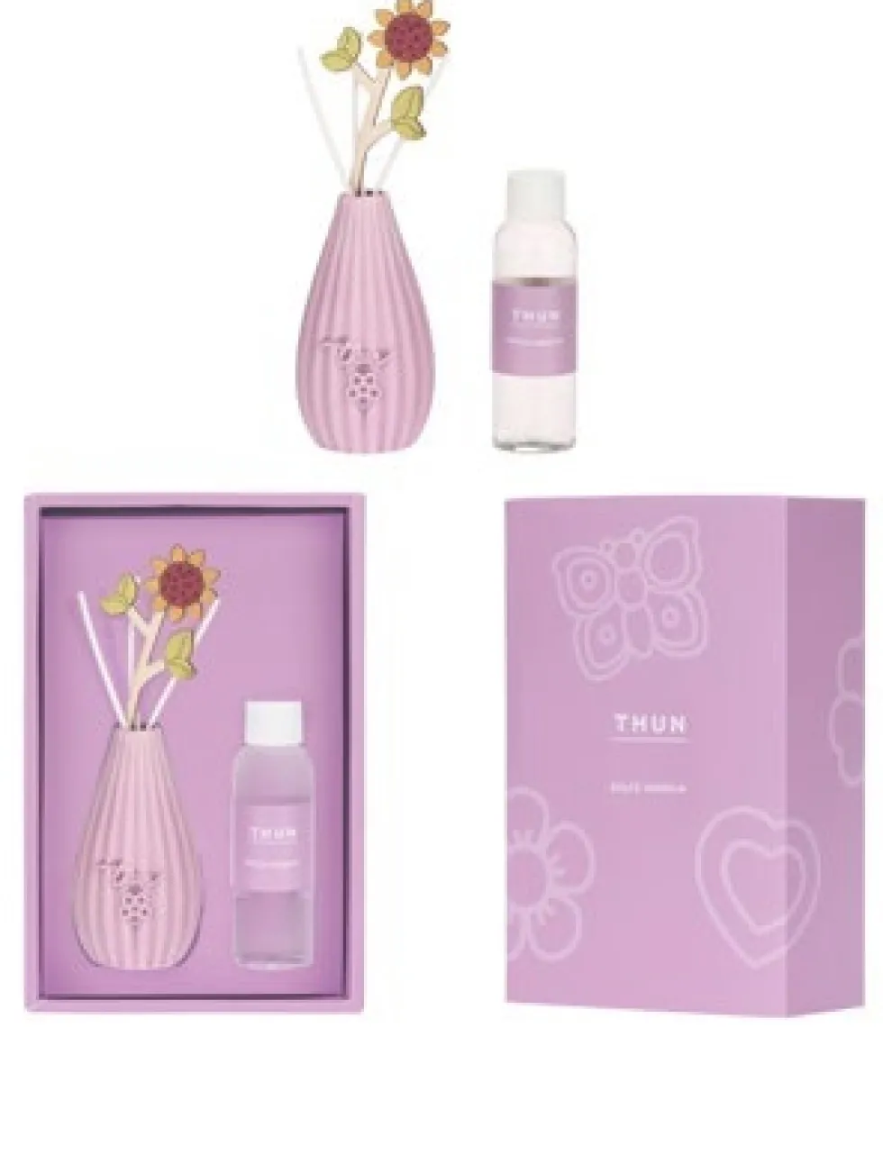 THUN Diffusore Bulbo Malva - Diffusore in ceramica per profumare gli ambienti, 100 ml