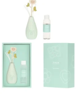 THUN Diffusore bulbo verde - Profumatore in ceramica per ambienti, cofanetto da 100 ml