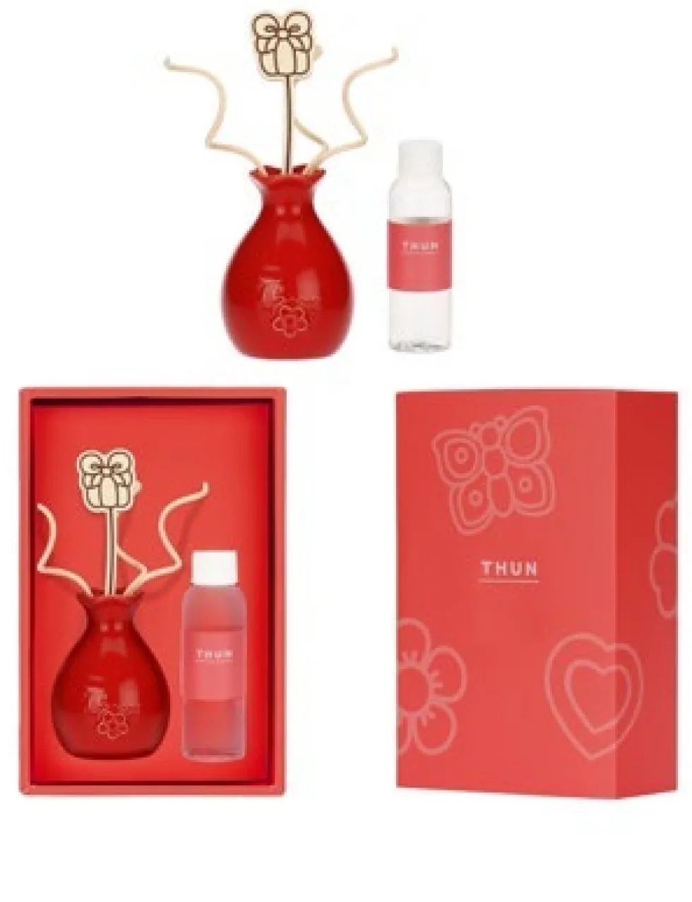 THUN Diffusore Natale rosso - Profumatore d'ambiente per l'atmosfera natalizia, 100 ml
