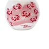 THUN Porta spazzolino fiocchi rossi - Contenitore in ceramica per l'igiene orale, 1 pezzo