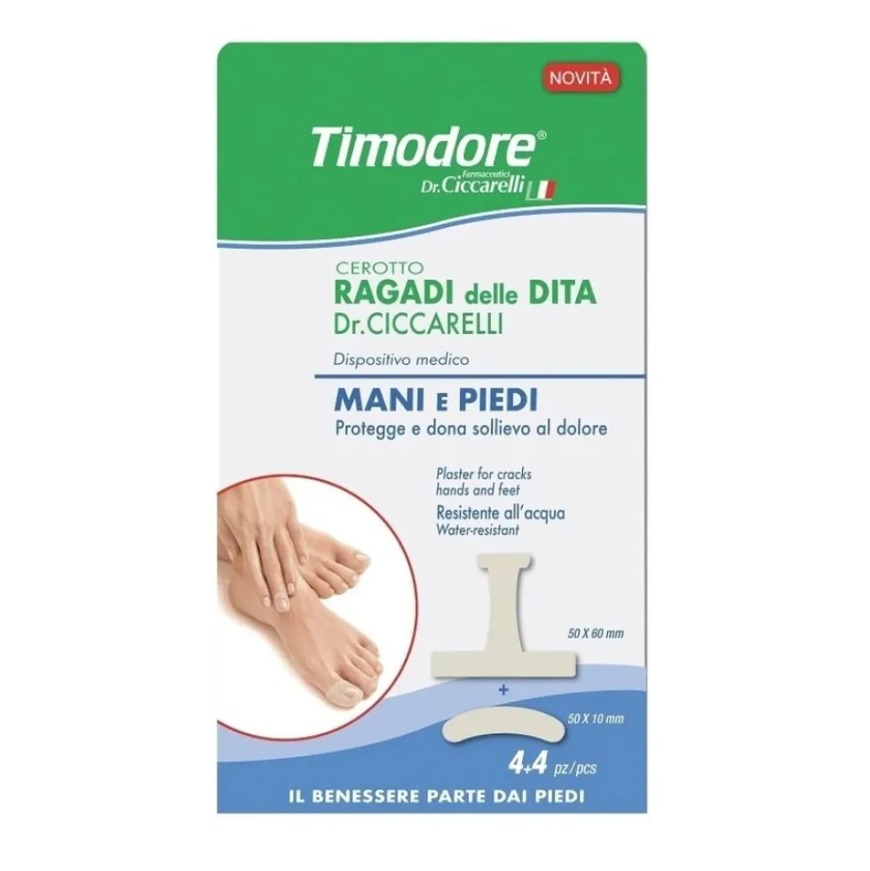 Timodore Cerotti per ragadi - Cerotti idrocolloidali per le lesioni di mani e piedi, 8 cerotti