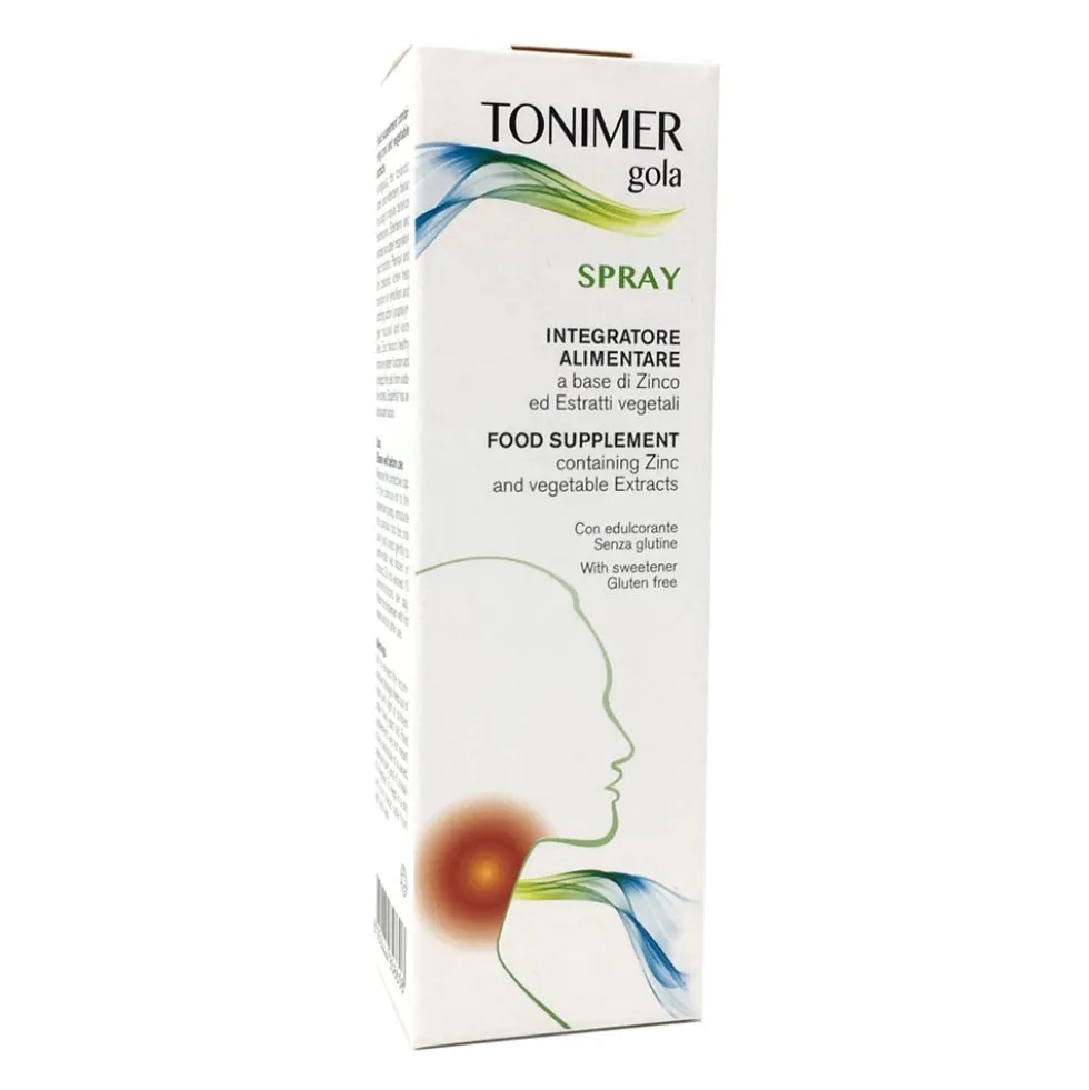 Tonimer Gola Spray Integratore Prime Vie Respiratorie Sistema Immunitario, 15ml