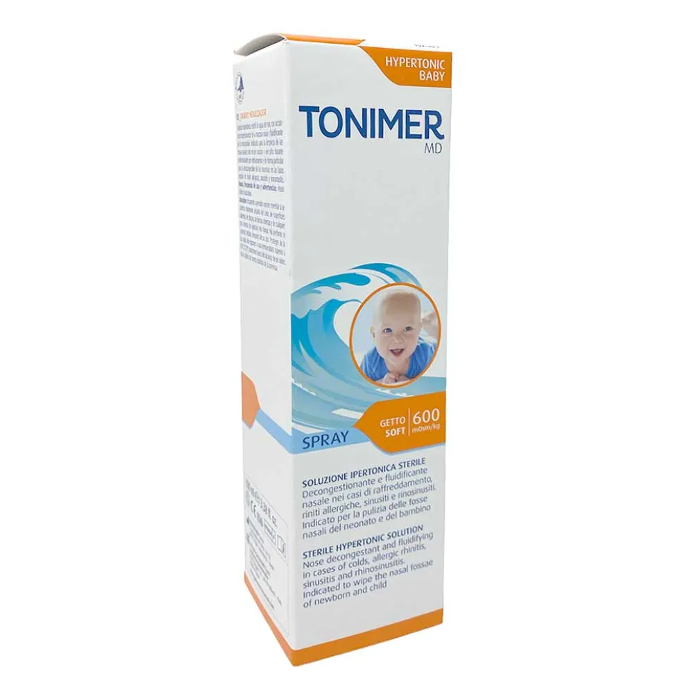Tonimer Hypertonic Baby - Spray nasale ipertonico e decongestionante per neonati e bambini, 100 ml