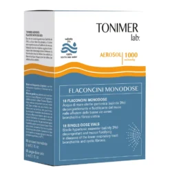 Tonimer Lab Aerosol 1000 Soluzione ipertonica decongestionante e dluidificante, 18 flaconcini