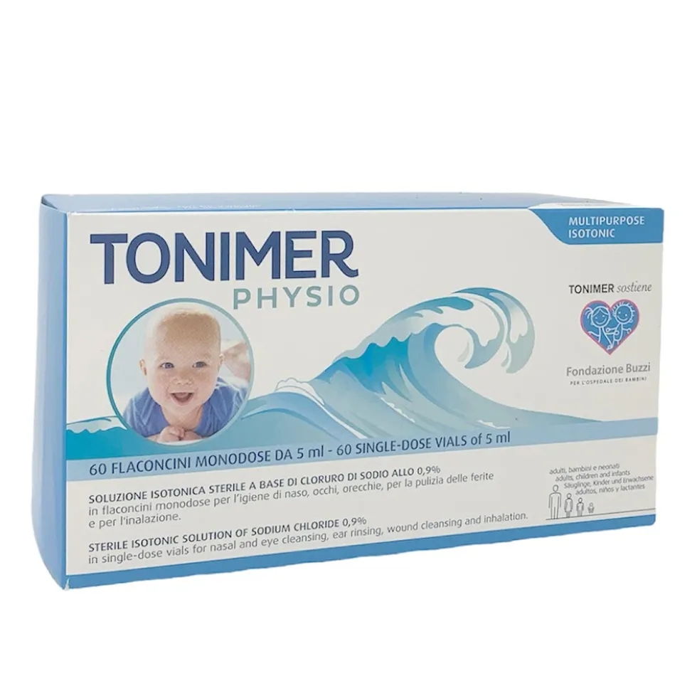 Tonimer Physio Soluzione Isotonica Sterile Monodose, 60 Flaconcini da 5ml