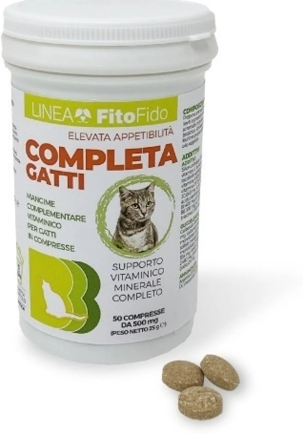 Trebifarma Completo - Alimento complementare e ricostituente per gatti, 50 compresse
